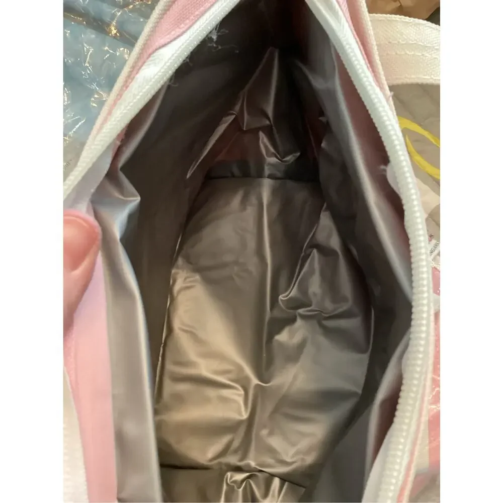 NWT Travelwell Pink and White Insulated Cooler Lunch Tote Bag